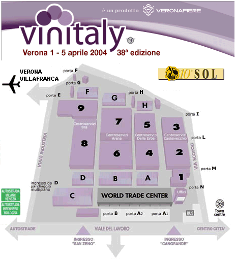 mappa del quartiere fieristico